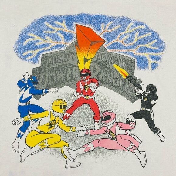 Vintage 1994 Mighty Morphin Power Rangers Short Sleeve Tee - Picture 2 of 6
